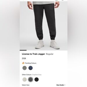 Lululemon License to Train Joggers